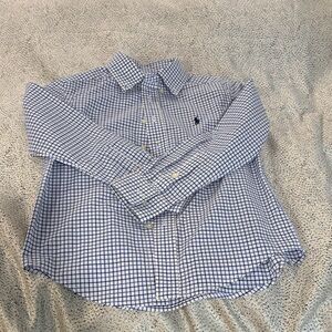 Ralph Lauren Boys Blue Checkered Shirt - Size 8